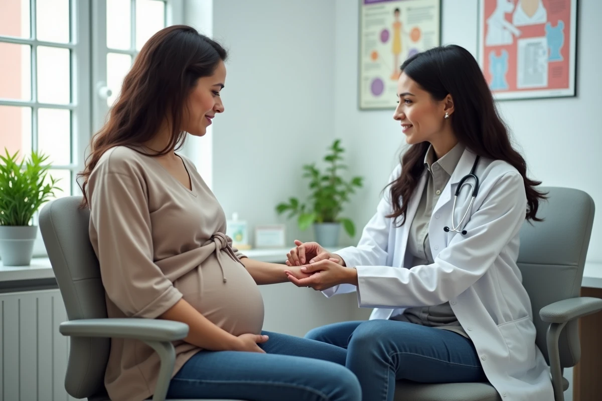 Femme enceinte lors d