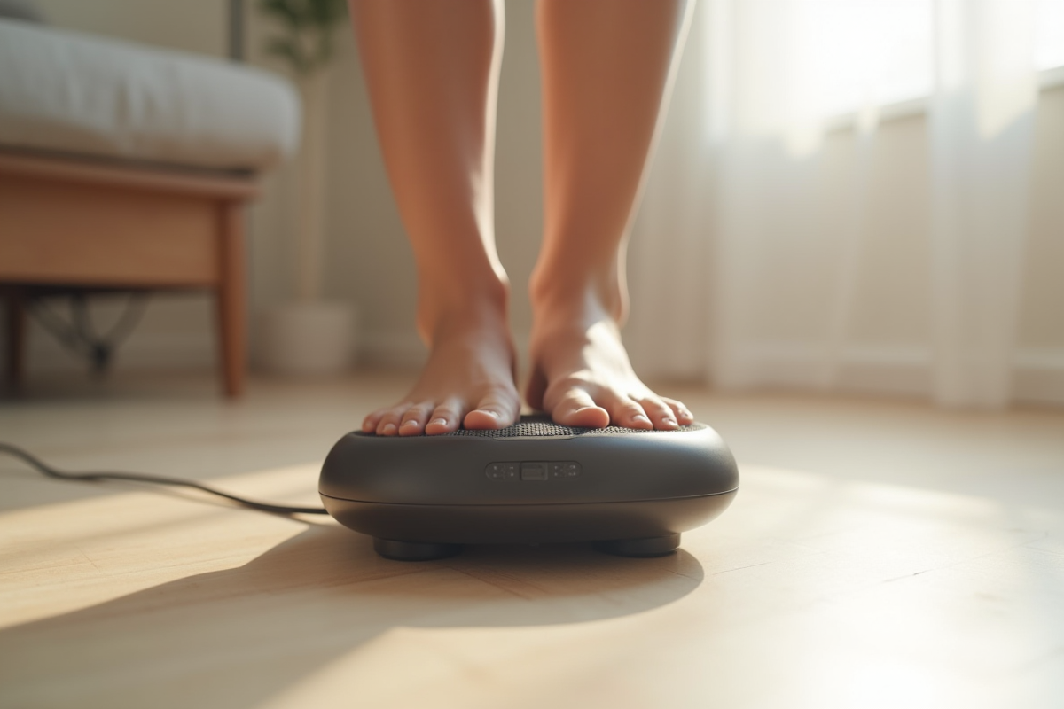 Détail de pieds profitant d