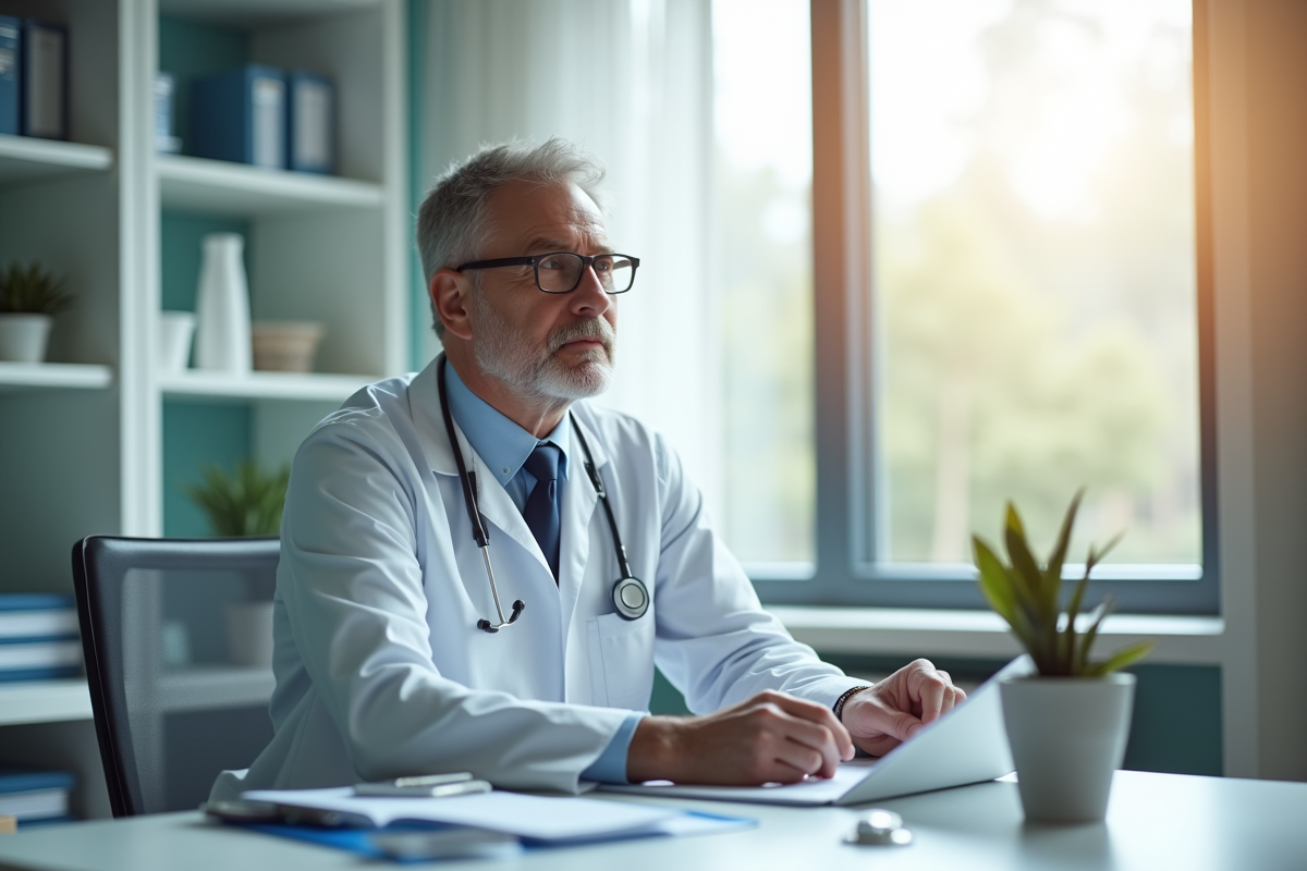 Medecin general dans un cabinet moderne et lumineux