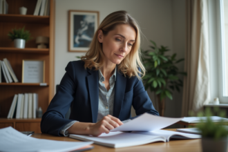 Psychologue femme en bureau chaleureux et professionnel