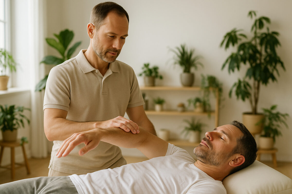 Photo d'une séance de thérapie dans un studio lumineux et moderne